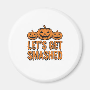 Lustiger Halloween Lasst Uns Zerschmettert Kürbis Magnet