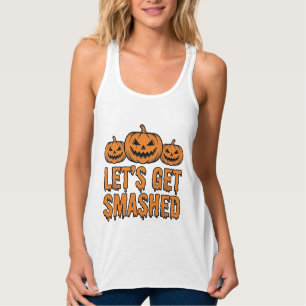 Lustiger Halloween Lasst Uns Zerschmettert Kürbis Tank Top