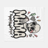Lustiger Halloween Mama Cooler Schädel Fleecedecke (Vorderseite (Horizontal))