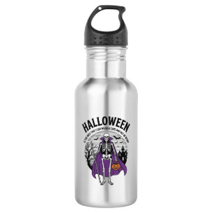 Lustiger Halloween-Mantel-Skeleton-Zitat Vintage-D Edelstahlflasche