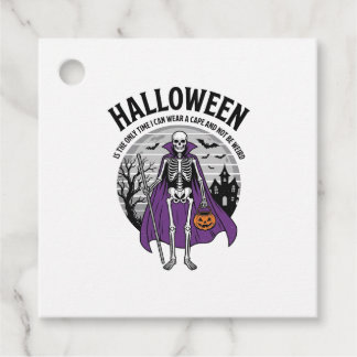 Lustiger Halloween-Mantel-Skeleton-Zitat Vintage-D Geschenkanhänger