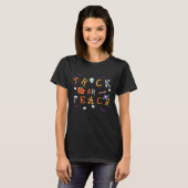 Lustiger Halloween-Party-Trick oder lehre süße Kin T-Shirt (Vorne ganz)