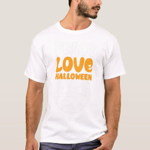 Lustiger Halloween-Pickleball-Kostüm Frieden Liebe T-Shirt