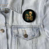 Lustiger Halloween-Skelett Button (Beispiel)