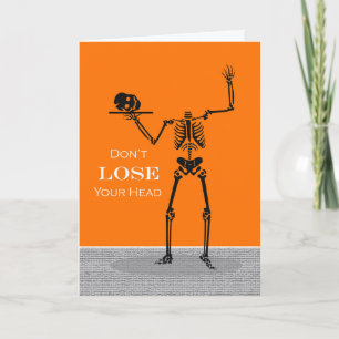 Lustiger Halloween-Skelett - Verliere nicht deinen Karte