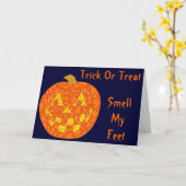 Lustiger Halloween Spaß-Geruch Z meine Karte (Gelbe Blume)