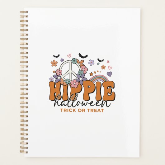 Lustiger Halloween-Spruch Hippie Halloween Planer (Vorderseite)