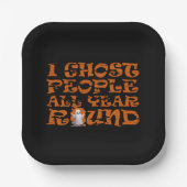 Lustiger Halloween-Spruch Pappteller (Vorderseite)