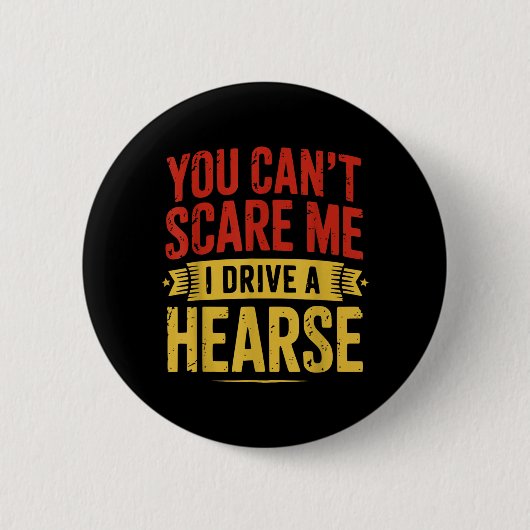Lustiger Halloween-Totengräber Leichenwagenfahrer  Button (Vorderseite)