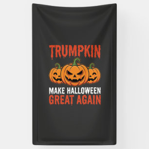 Lustiger Halloween Trumpkin-Kürbis-Parodie Banner