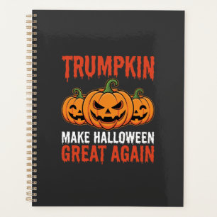 Lustiger Halloween Trumpkin-Kürbis-Parodie Planer