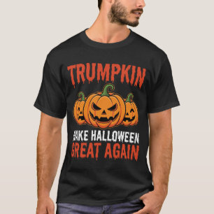 Lustiger Halloween Trumpkin-Kürbis-Parodie T-Shirt