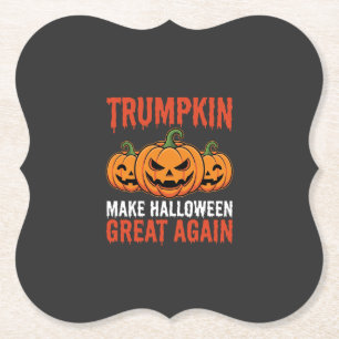 Lustiger Halloween Trumpkin-Kürbis-Parodie Untersetzer