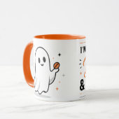 Lustiger Halloween-Typografie-Kaffeebecher Tasse (Vorderseite Links)
