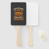 Lustiger Halloween Vampir Kürbis Fächer (Vorne und Hinten)