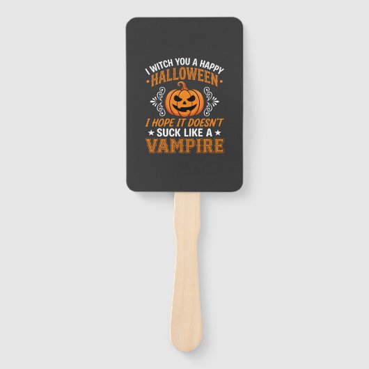 Lustiger Halloween Vampir Kürbis Fächer (Vorderseite)