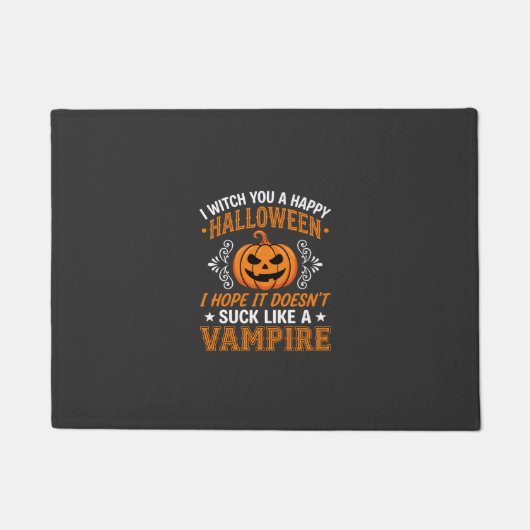 Lustiger Halloween Vampir Kürbis Fußmatte (Vorderseite)
