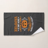 Lustiger Halloween-Vampir-Kürbis Handtuch (Handtuch)