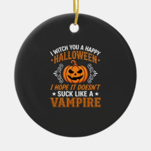 Lustiger Halloween Vampir Kürbis Keramik Ornament