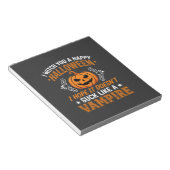 Lustiger Halloween Vampir Kürbis Notizblock (angewinkelt)
