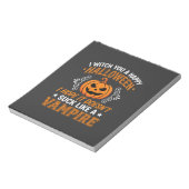 Lustiger Halloween Vampir Kürbis Notizblock (Rotiert)