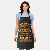 Lustiger Halloween Vampir Kürbis Schürze (Getragen)