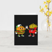 Lustiger Hamburger Pommes Frites Combo Snacks Fast Karte (Gelbe Blume)
