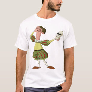 Lustiger Hamlet Shakespeare Schauspieler hält Tote T-Shirt