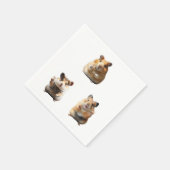 Lustiger Hamster-Meme-Friedenszeichen Serviette (Ecke)