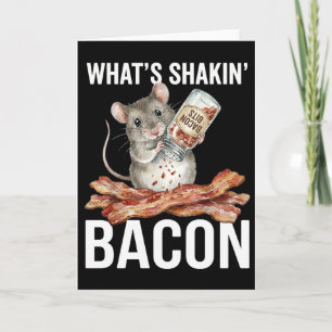 Lustiger Hamster What's Shakin' Bacon Frühstück Karte