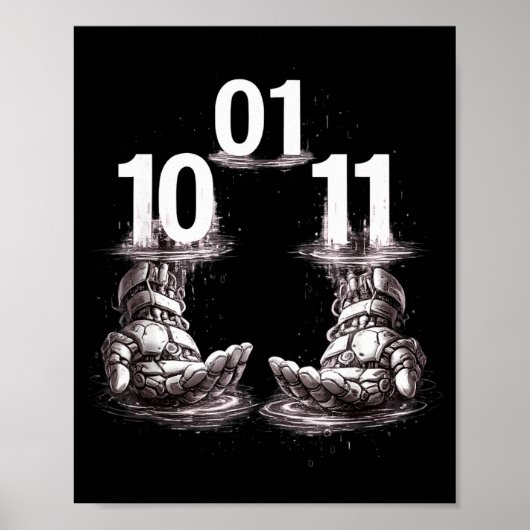 Lustiger Hände Roboter 01 10 11 Roboter Poster (Vorne)