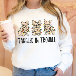Lustiger handgezeichneter französischer Bulldogge  Sweatshirt