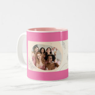 Lustiger handgezeichneter Junggesellinnenabschied- Zweifarbige Tasse