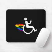 Lustiger Handicap Behinderter Lesbischer Amputiert Mousepad (Mit Mouse)