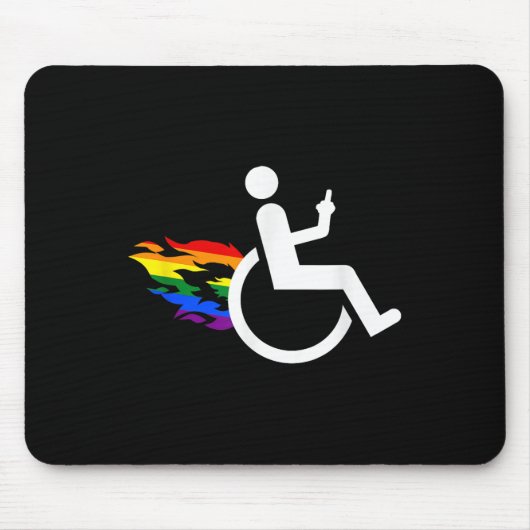 Lustiger Handicap Behinderter Lesbischer Amputiert Mousepad (Vorne)