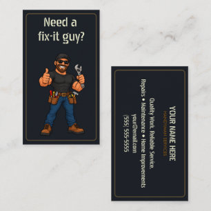 Lustiger Handwerker Fix It Typ Custom Name Brandin Visitenkarte
