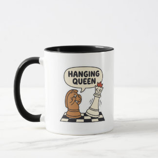 Lustiger Hängender Damen-Schachfehler-Kaffeebecher Tasse