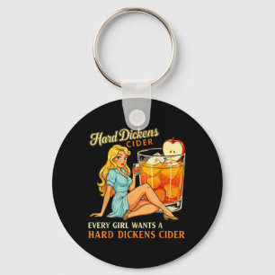Lustiger Harter Dickens Cider Trink Humor Vintage Schlüsselanhänger