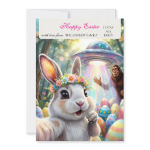 Lustiger Hase Bigfoot UFO Ostern Personalisierte F