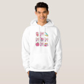 Lustiger Hase Coquette Schleife Kaninchen Lehrer O Hoodie (Vorne ganz)