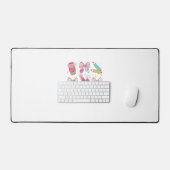 Lustiger Hase Coquette Schleife Kaninchen Lehrer O Schreibtischunterlage (Tastatur & Maus)