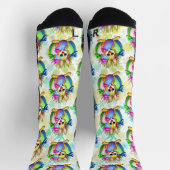 Lustiger Hase, der ein Osterei beißt Socken (Oben)