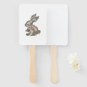 Lustiger Hase Häkeln Patchwork-Tarnung Kaninchen F Fächer (Vorne und Hinten)