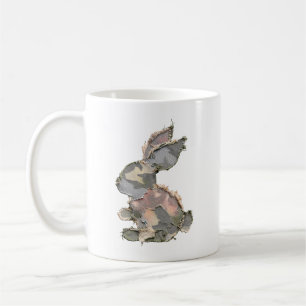 Lustiger Hase Häkeln Patchwork-Tarnung Kaninchen F Kaffeetasse