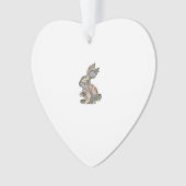 Lustiger Hase Häkeln Patchwork-Tarnung Kaninchen F Ornament (Vorderseite)