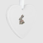 Lustiger Hase Häkeln Patchwork-Tarnung Kaninchen F Ornament (Vorderseite)