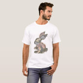 Lustiger Hase Häkeln Patchwork-Tarnung Kaninchen F T-Shirt (Vorne ganz)