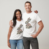 Lustiger Hase Häkeln Patchwork-Tarnung Kaninchen F T-Shirt (Unisex)
