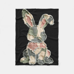 Lustiger Hase Häkeln Patchwork-Tarnung Kaninchen g Fleecedecke