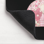 Lustiger Hase Herz Blumen-Patchwork-Hase Fröhliche Mousepad (Ecke)